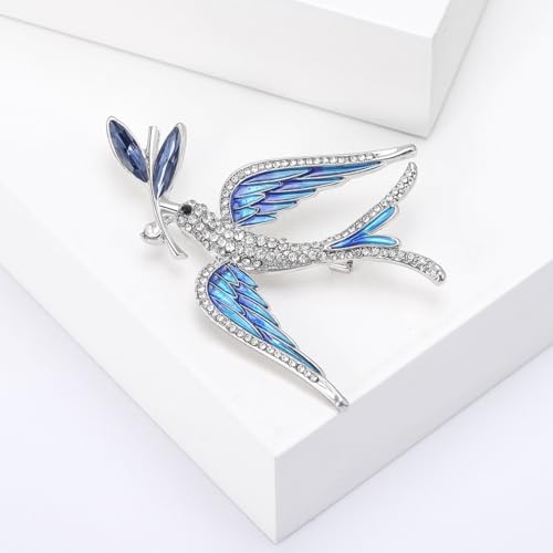 Enamel Bird Theme Brooch Pin for Women, Vintage Flying Bird Lapel Pin - color: Bird7