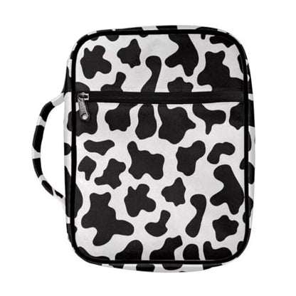 Coldinair Cow Print Bible Covers for Men Women Kids,Carrying Book Bible Case Church Bag Bible Protective with Handle and Zippered Pocket - color: Cow Print