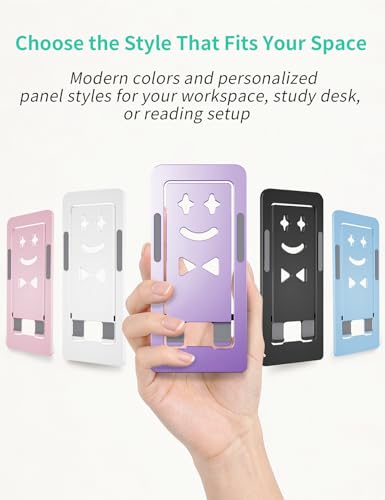 Aoviho Foldable Cell Phone Stand for Desk, Portable Phone Holder,Purple - color: Purple