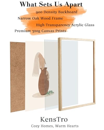 KensTro 16x20 Oak Framed Potter and Clay Christian Wall Art - color: Boho Clay and Potter-Framed, size: 20"L x 16"W
