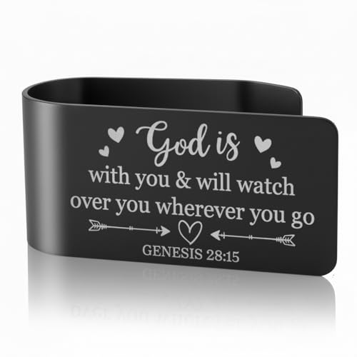 God is with You & Will Watch Visor Clip for Cars New Drivers Gifts - color: Black