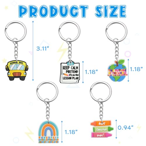 Cute Keychain Bulk,Cute Key Chain for Car Keys Purse Bag Rewards - color: Teacher-30