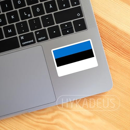 (3Pcs) Estonia Flag Stickers – Estonian Sticker Country Flags Waterproof Vinyl Decals for Laptop, Water Bottle, Scrapbook, Phone Case, Helmet, Hard Hat, 3" x 2" - color: Estonia