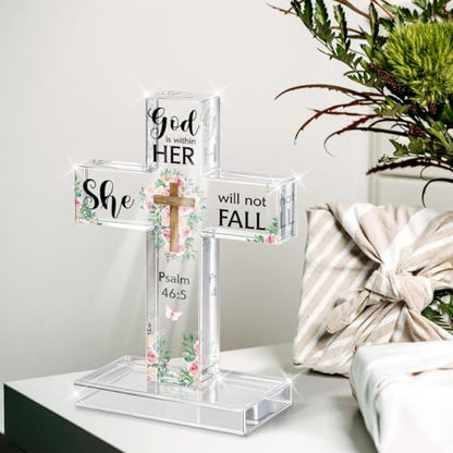PVOPVO Cross Christian Gifts for Women - color: god2
