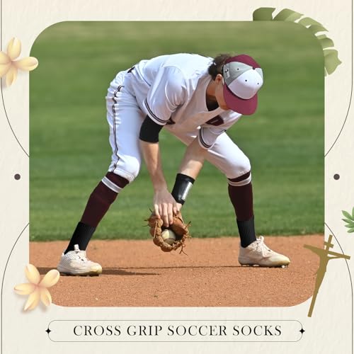 Glitopper Men's Cross Grip Soccer Socks Christian - color: Black, style: Proverbs 3:5