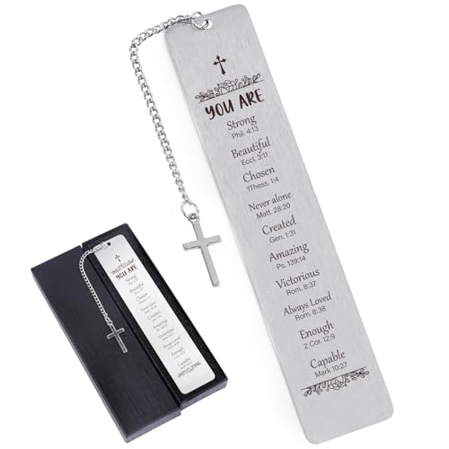 Metal Christian Bookmarks Gifts - Inspirational Bible Verse Bookmarks Gift for Book Lovers Religious Book Mark for Women Friends Birthday Baptism First Communion Graduation Retirement Gifts - style: Bible