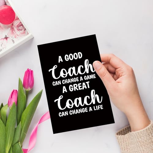 Chenive Thank You Coach Card, Coach Birthday Card, Coaches Retirement Gifts for Men Women, Basketball Soccer Football Volleyball Wrestling Sports Coaches Appreciation Gifts - color: Thank You Coach