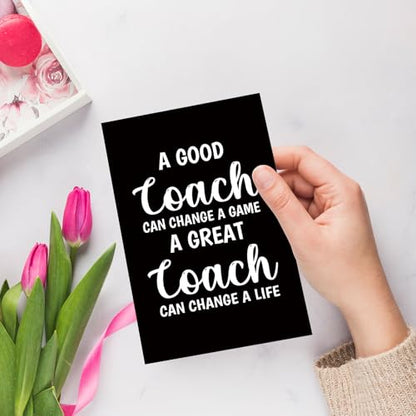 Chenive Thank You Coach Card, Coach Birthday Card, Coaches Retirement Gifts for Men Women, Basketball Soccer Football Volleyball Wrestling Sports Coaches Appreciation Gifts - color: Thank You Coach