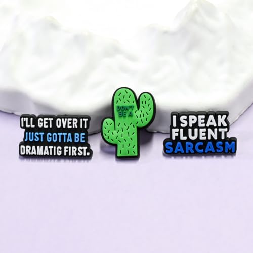 Cute Pins Bulk, Funny Lapel Badge Pins Rubber Brooch Pins for Backpacks, Hats, Bags - style: Word-25PCS