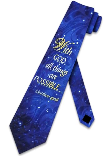 Religious Neckties for Men Christian Tie Mens Bible Verse Necktie