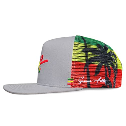 Grace Folly Trucker Hat for Men & Women. Snapback Mesh Caps - color: Rasta