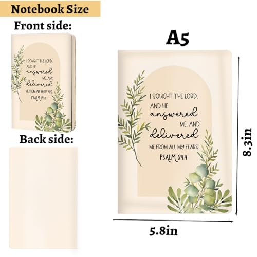 Encouraging Bible Verse Hard Shell Journal Notebook 200 Sheets (5.8 x 8.3)2 - color: Multi 1156