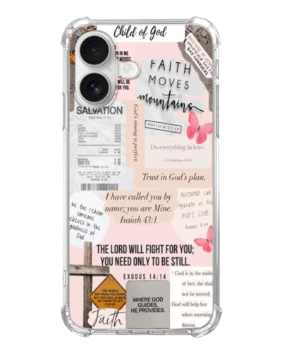 Christian Bible Verses Phone Case Compatible with iPhone 17, Jesus Faith Salvation Phone Cover for iPhone 17 - color: Bible Faith