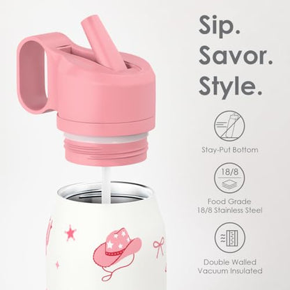 Cowgirl Water Bottle with Twist Lid Insulated Stainless Steel 20oz, Travel Water Bottles for Sports & Gym, Gift for Women Girfriend Birthday Christmas - color: Cowgirl