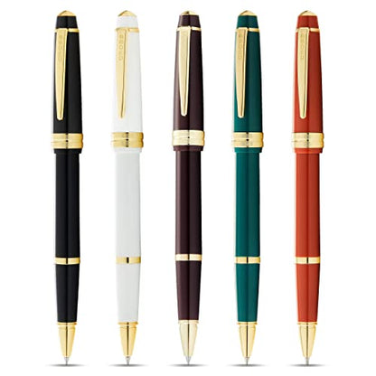Cross Bailey Light Rollerball Pen, Polished White, Medium Point, Black Ink