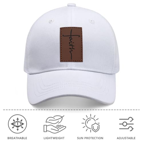 Christian Hats for Men Women Religious Gifts - color: Faith- White