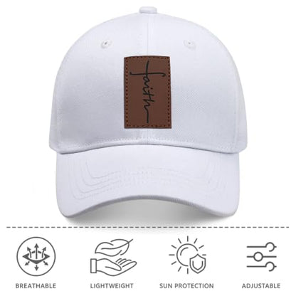 Christian Hats for Men Women Religious Gifts - color: Faith- White