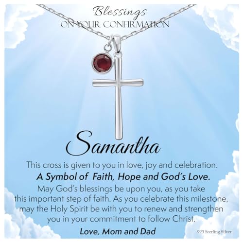 Personalized Confirmation Gifts for Teen Girls - Confirmation Gifts for Girls, Confirmation Decorations, Confirmation Gifts, Confirmation Cross Necklace with Meaningful Message, With Luxury Packaging
