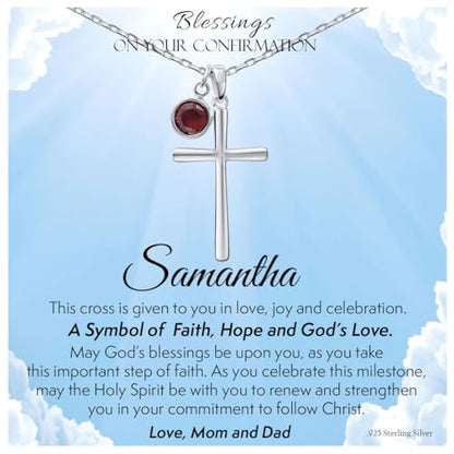 Personalized Confirmation Gifts for Teen Girls - Confirmation Gifts for Girls, Confirmation Decorations, Confirmation Gifts, Confirmation Cross Necklace with Meaningful Message, With Luxury Packaging