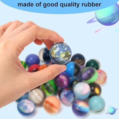 Pllieay 30PCS Galaxy Bouncy Balls, 32mm Space Bouncy Balls Bulk, 30 Styles