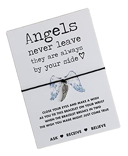 Angels never leave wish string bracelet | Berevement memorial gift