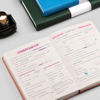 AHGXG Lined Journal Notebook, 320 Numbered Pages, A5 (5.75'' X 8.38'') - color: Pink, size: A5
