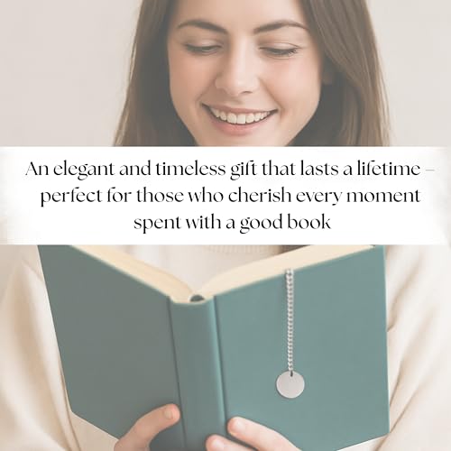 Custom Metal Bookmark with Disc Charm Durable Stainless Steel Gift Box - style: Disc Bookmark Engraved