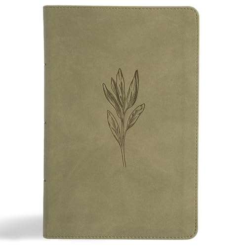 NASB Large Print Personal Size Reference Bible, Sage SuedeSoft LeatherTouch, Red Letter, Presentation Page, Sewn Binding, Cross-References, Full-Color Maps, Easy-to-Read Bible Karmina Type