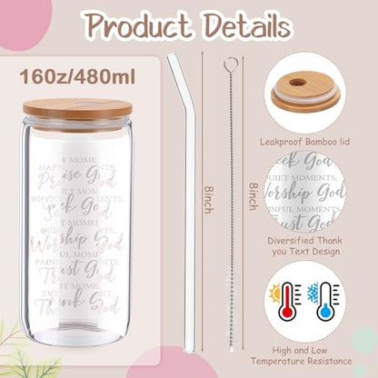 Shinylin 7 Pcs Christian Gift Set for Women Biblical Gifts Women Inspirational Presents Xmas Party Suit - color: Beige