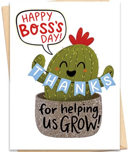 Cute Boss Day Card Gifts, Boss's Day Gifts for Women Men - color: BK-139