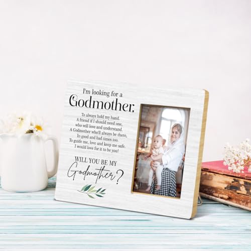 JioJio Chan Godmother Proposal Gift Picture Frame，Will You Be My Godmother - color: white02