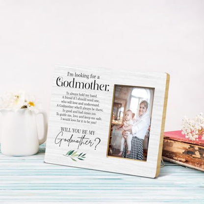 JioJio Chan Godmother Proposal Gift Picture Frame，Will You Be My Godmother - color: white02