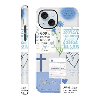 Cute Blue Jesus Christian Phone Case for iPhone 15 Plus 6.7'' - color: Blue, size: iPhone 15 Plus