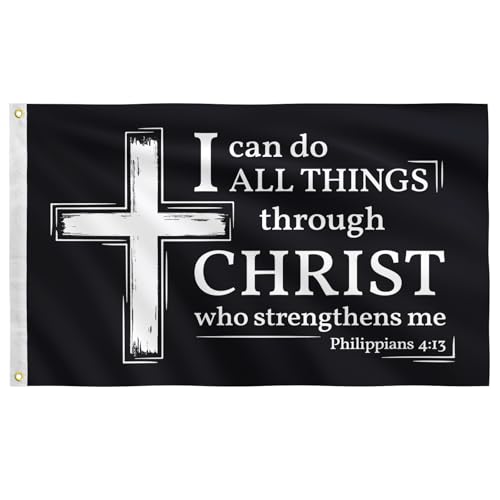 Philippians 4:13 Cross Flag3X5Ft I Can Do All Things Through Christ Banner - color: A