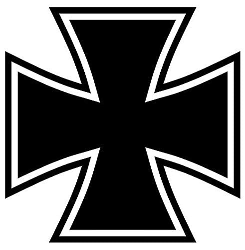 Maltese Cross - Sticker Graphic - Auto, Wall, Laptop, Cell, Truck Sticker for Windows, Cars, Trucks
