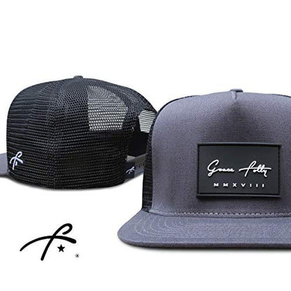 Grace Folly Trucker Hat for Men & Women. Snapback Mesh Caps - color: Charcoal Gray