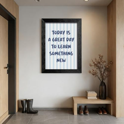 Learn Something Canvas Wall Art Brush Poster 24x36in Black Framed Flat - color: style 010, size: 24"L x 36"W