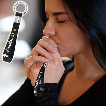 Sureio 60 Pcs Christian Bible Keychains