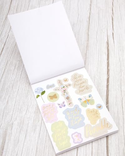 WORLD TRAVELER Eccolo Bible Quotes Sticker Book. 28 Pages of Inspirational and Prayer Themed Stickers - color: Stick To Faith