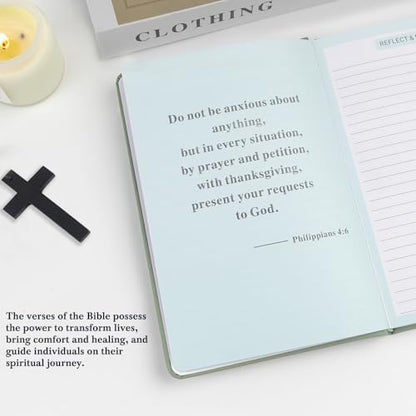 Prayer Journal for Women - 60 Weeks Bible Journal with Prompts, Verse - color: Green