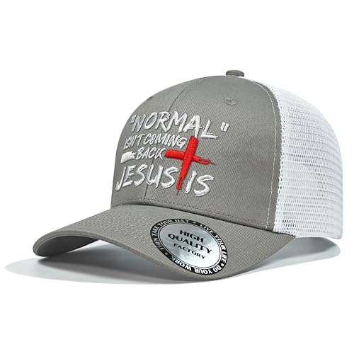 Christian Hats for Men Women,Jesus Cross Hat Christian Religious Gifts for Birthday/Christmas - color: 222.grey