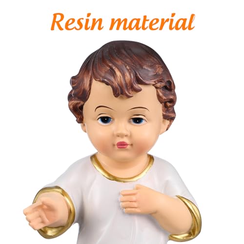 DOITOOL Baby Jesus Statue, 2.3 Inch Mini Resin Baby Jesus Figurine in Manger Nativity Collectible, Holy Infant Doll for Spiritual Collection Easter Display Christian Home Decor