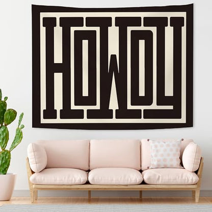 KAIOUS Western Howdy Wall Hanging Tapestry, 50x58 - color: Howdy, size: 58"L x 50"W