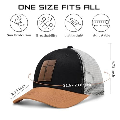 Christian Hats for Men & WomenJesus Cross HatChristianReligious GiftsforVarious Festivals&BirthdaysFaith Baseball/Trucker Cap - color: Orange Faith