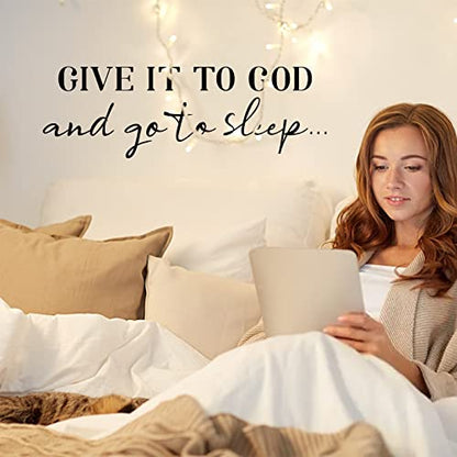SUPERDANT Wall Decals Give It to God Quotes Wall Stickers Vinyl Art Decor Stickers DIY Saying Vinyl Art Decal Sticker Home Decoration for Living Room Bedroom Kitchen School Dormitory Wallpaper Decor