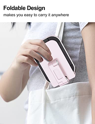 OCYCLONE Phone Stand for Desk, Foldable Cell Phone Stand Holder, Pink - color: Pink