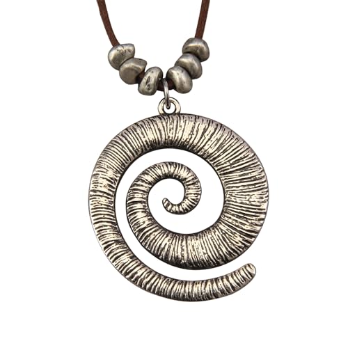 Boho Necklaces for Women Long Wooden Pendant Vintage Necklace - color: Chunky Bohemian Necklace