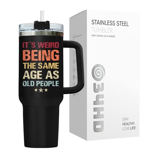 34HD Dad Vintage 1975 50th Classic 40 oz Tumbler with Handle, Gift for Papa - color: 1975 Vintage