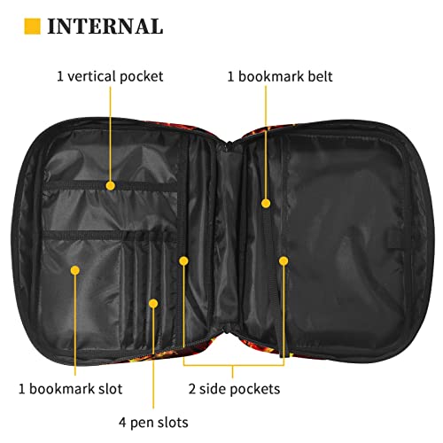 Coldinair Firing Soccer Print Bible Cover for Boys Kids Bible Case Carrying Book Case Church Bag with Handle and Zippered Pockets,Lightweight and Durable - color: Firing Soccer