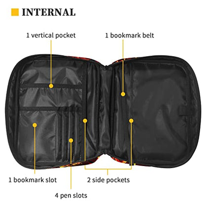 Coldinair Firing Soccer Print Bible Cover for Boys Kids Bible Case Carrying Book Case Church Bag with Handle and Zippered Pockets,Lightweight and Durable - color: Firing Soccer